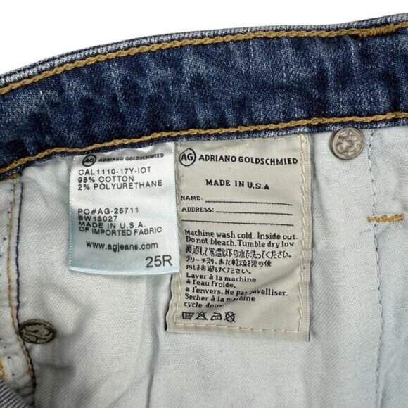 NWT AG Adriano Goldschmied The Stilt Cigarette Jean Size 25 Made in USA - Picture 6 of 7